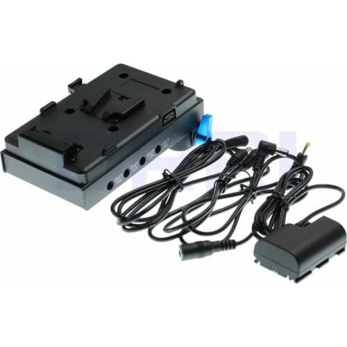 V-Mount HDMIs battery plate DLSR 5D2 5D3 7D 6D 60D Sony IDX 15mm rod clamp