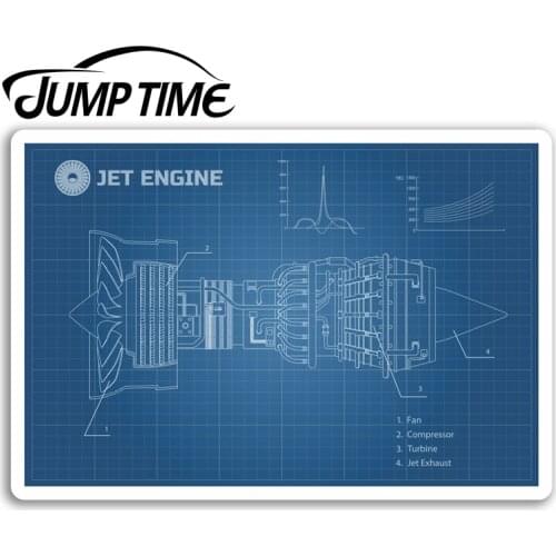 Jump Time for Jet Engine Vinyl Stickers Airplane Plane Mens Sticker Laptop Bumper Trunk Window Decal Car Accessories