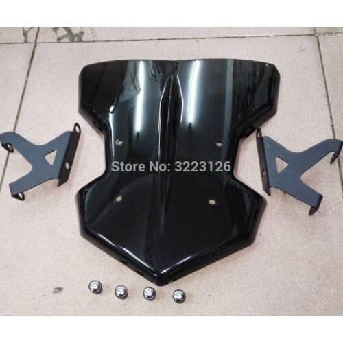 High Quality Motorcycle Windscreen Windshield Shield Screen With Bracket For Yamaha MT09 FZ09 2017 2018 MT-09 FZ-09