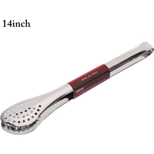 1pc Stainless Steel Kitchen Tong Heat Resistant Hollow-Out Barbecue Tongs Food Tongs Kitchen Tools BBQ Tools Kitchen Accessories
