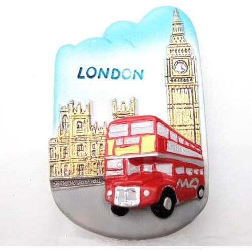 1Pc New Hot Sale Cartoon London Bus Tourism Souvenirs Refrigerator Magnetic Stickers Home Decor Gift Fridge Magnets