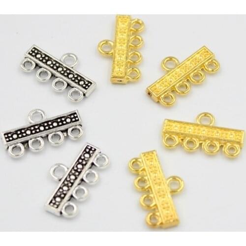 20pcs 21.5mm Multi Strand Layer Clasp Buckle Pendant Bails Connector Jewelry Findings for Necklace Bracelet Earrings