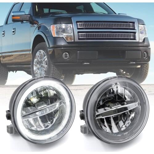2Pcs LED Fog Driving Light Assy for 06-10 Ford F-150 06-08 Lincoln Mark Halo Ring DRL Daytime Running Lamp