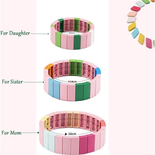 3PCS/Lot Multicolored Tile Hematitie Bracelet Boho Stacking Beaded Asco Bracelets Set Valentine Jewelry Bracelet Dropshipping
