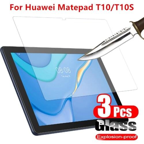 3Pcs Screen Protector Tempered Glass For Huawei MatePad T10 T10S 2020 AGS3-L09/AGS3-W03 AGR-L09/AGR-W03 Tablet 9H Glass Film