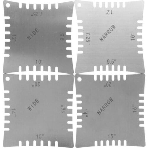 4pcs Guitar Notched Radius Gauges Fingerboard Measuring Tools FOR Luthier