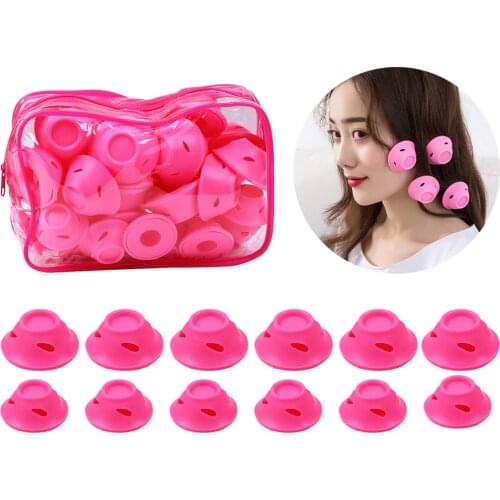 40pcs Silicone Hair Curlers Hair Curler Roller No Damage Hair Curler Sleep Hair Style Tools with Clear Bag No Heat Hair Curlers