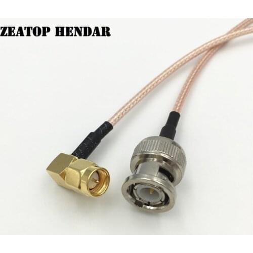 5Pcs RG316 Wire BNC Male Jack to Right Angle SMA Male Plug RF Coaxial Pigtal Cable Connector 15CM 20CM 30CM 50CM 1M 2M
