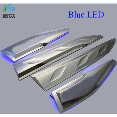 Car Styling ABSCar Body Below Side Moulding Strip Decorative Cover Trim with led fit For Toyota C-HR CHR 2016 2017 2018 2019