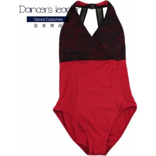 Ballet Leotard for Women Lace Stitching Gymnastics Clothing Adult Halter Neck Sleeveless One-piece Aerial Yoga Clothing