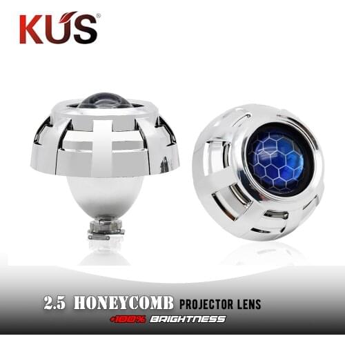 2.5 Inch Bi Xenon ProjectorBlue Coating Honeycomb Lens 3.0 Inch Silver mask Refit DIY H4 H7 Car Motorcycle Headlight Headlamp