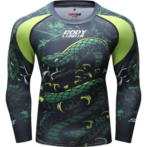 CODY LUNDIN 2020 New Design Men Compression Wear Tops Tight Long Sleeve Sports T-Shirts Men Gym Rashguard
