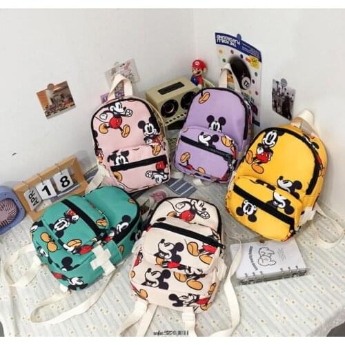 Mickey Mouse Cartoon Backpack Children School Bags For Girls Kids Schoolbags Book Bag Primary school Student +shoulder bag 2pcs