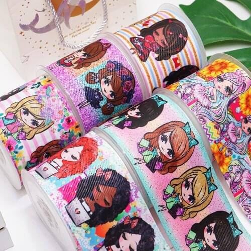 DIY Cartoon Fairy Printed Grosgrain Ribbon For Craft Supplies Sewing Accessories 5 Yards, Planar Resins Mold 10 Pieces. 52235