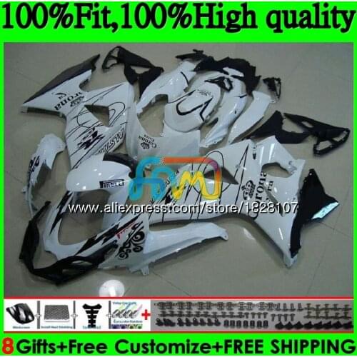 K9 For SUZUKI GSXR-1000 GSXR 1000 09 10 White HOT 11 12 13 15 16 44BS.6 GSXR1000 2009 2010 2011 2012 2014 2015 2016 Fairing