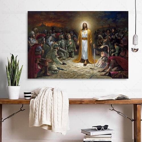 King of Kings Christ Jesus Poster Christian God Jesus Canvas Painting Wall Art Decoration