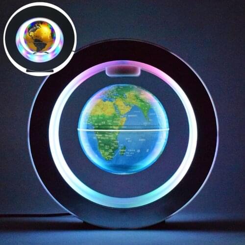 Magnetic Levitation LED Globe Light US/EU/UK Plug World Map Floating Globe Lamp Night Lights Novelty Ball Table Lamps Home Decor