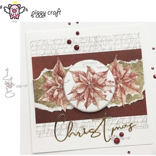 Piggy Craft metal cutting dies cut die mold Christmas letter decoration Scrapbook paper craft knife mould blade punch stencils