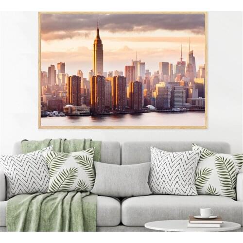 Wall Art Canvas Painting New York Cityscape Brooklyn Bridge USA Skysrapers Manhattan Wall Pictures for Living Room Decoration