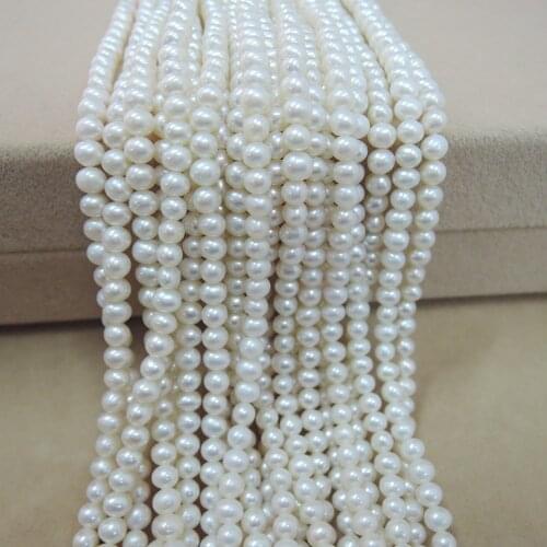 4-5 mm MINI FRESHWATER near round PEARL BEADS,100% NATURE freshwater pearl -AAA good quality-2-5 MM