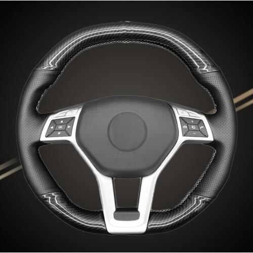 Car Braiding On The Steering Wheel Cover for Mercedes-Benz A 45 AMG 2013-2015 CLA 45 C 63 AMG CLS 63 AMG 2012-2013 Auto Braid