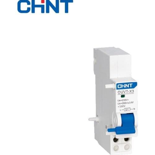 CHNT OUVT-X3 Over/under voltage release Ue: AC 230V 240V, 50Hz Uvo: 280V Ui: 500V (35%~70%)Ue MCB