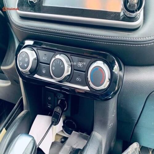 RHD For Nissan Kicks 2021 ABS Front Dashboard Air Conditioner Control Panel Switch Button Cover Protector Car Styling Accessory