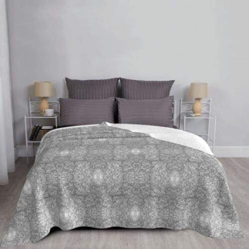 Minimalist Line Wool Blanket Super Soft Micro-Decorative Bedspread Summer Lightweight Warm Flannel Blanket J2Y