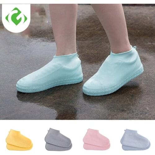 Silicone Shoe Covers Quality Outdoor Non-slip Waterproof Thick Rain Boots Overshoes Protector Shoe Accessories Unisex Reusable