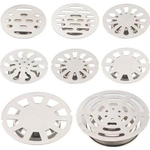 Stainless steel floor drain cover overflow Round Anti-clogging shower Drain hair catcher for bathroom wash machine toilet sewer