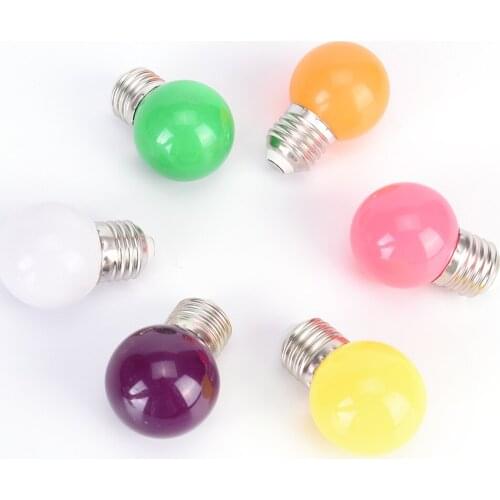 LED Colorful E27 2W RGB 110-240V 8 Colors Energy Saving LED Golf Ball Light Bulb Globe Lamp Christmas Lamp Blue Green Purple