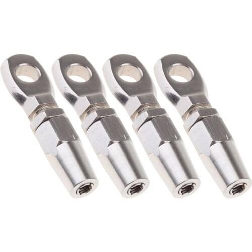 316 8mm Wire Cable Rope Eye Rigging Terminal Swageless DIY Fittings(4PCS)