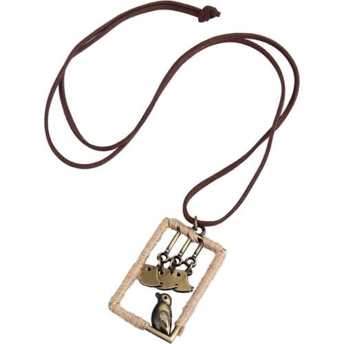 Vintage Necklace Bird Pendant for Women Girls Romantic Necklace Choker Chain