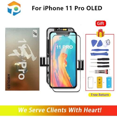 YWEWBJH AAA LCD For iPhone 11 Pro OLED Screen With 3D Touch Digitizer Assembly No Dead Pixel LCD Display Replacement Free Tools