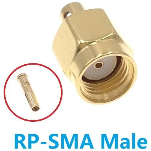 100pcs RP-SMA Male Jack Center Solder Semi-Rigid RG405 0.086" RF Connector