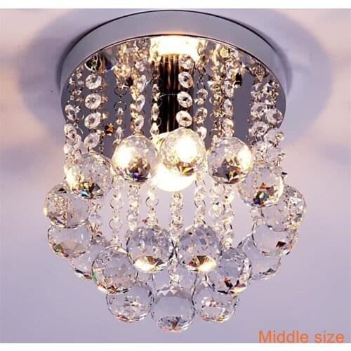 15/20/25cm Aisle porch balcony foyer ceiling LED Light transparent Crystal ball passage Lamp Modern simple art DECO indoor Light
