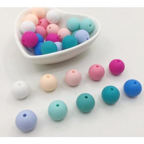 2020 New Fashion Silicone Candy Beads 15MM silicone beads for Baby chewed Silicone teething beads