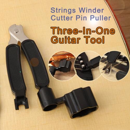 3 in 1 Guitar Tool String Winder String Cutter Pin Puller Guitar Tool Set Multifunction Guitar Accessories