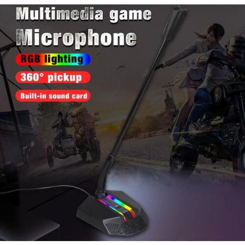 360 Adjustable USB Desktop Microphone Plug And Play PC Laptop Microphone For Conference Call Recording Games