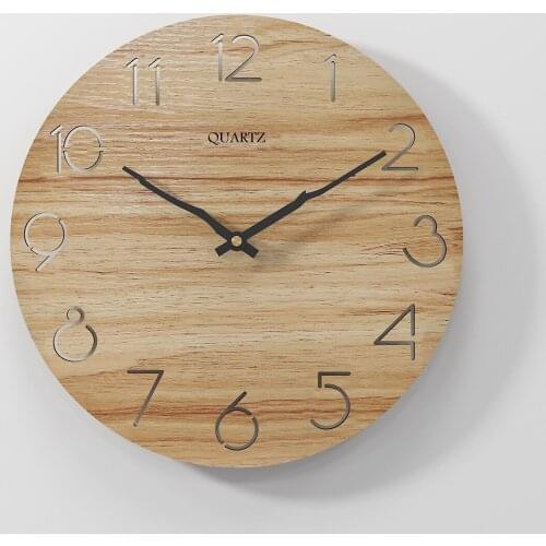 3D Wall Clock Modern Design Nordic Simple Woode for Living Room Wall Art Decor Kitchen Wood Hanging Clock Wall Watch Home Decor