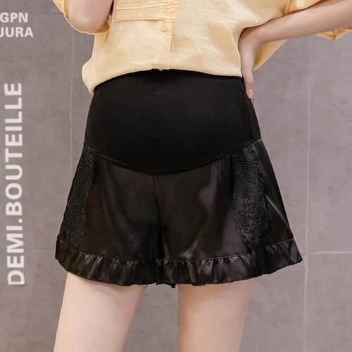 49963# Maternity Leisure Pants Summer Elastic Pregnant Women Shorts Belly Support Pants Maternity Trousers