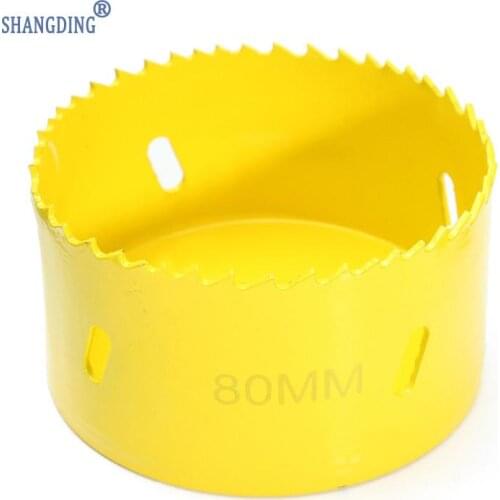 80mm M42 High Speed Steel Yellow Metal Hole Saw Holesaw Cutter Drill Bit For Wood Plastic Durable Quality