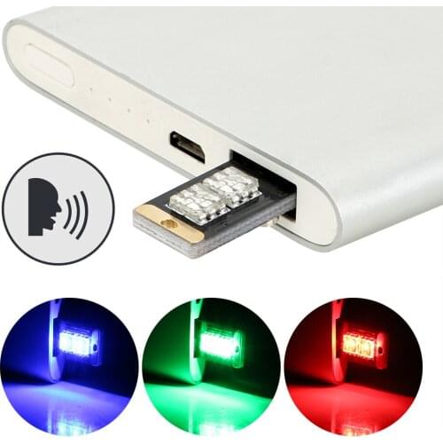 Touch and Sound Control Auto Decorative Lamp Car Styling With USB Socket Car LED Atmosphere Light RGB Music Rhythm Light