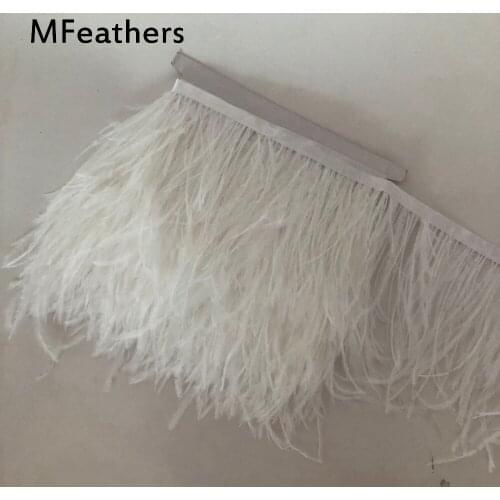 White Ostrich Feather trims 8-10cm 10-15cm Feather lace