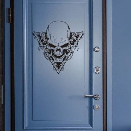 Skull Art Evil Cool Detailed Vinyl Decal Sticker Cars Trucks Vans Walls House Decoration for Living Room Bedroom