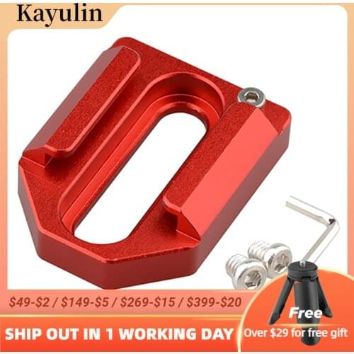 Kayulin Cold Shoe Mount Holder with 2 Screws to Fasten for Monitor LED Light (Red)