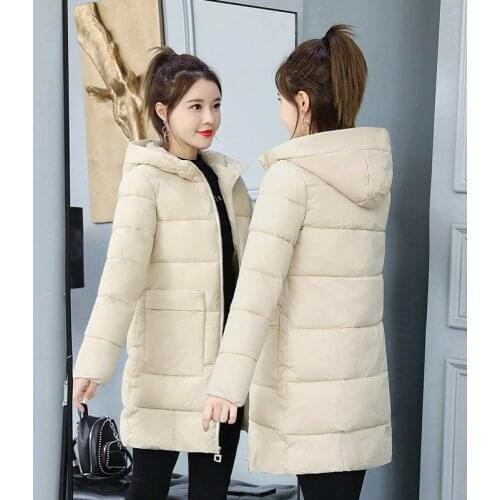 Plus Size 3XL Warm Winter New Jacket Women Down Parkas Long Female Causal Slim Jacket Coat Hooded Zipper Thick Coat Outwear M213