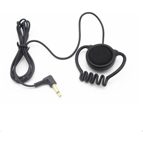 Linhuipad Touring Single-Side headsets Single Earhook Helmet 3.5mm MONO Earphones cord 1.2M