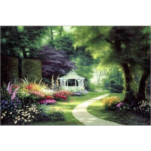 Tree Lined Path - Counted Cross Stitch Kits - DMC Color DIY Handmade Needlework for Embroidery 14 ct Cross Stitch Sets