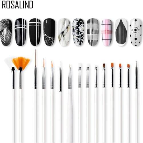 ROSALIND Manicure brushes Sets dotting pen acylic nail extension painting Nail brushes for nail art gel nail polish tools